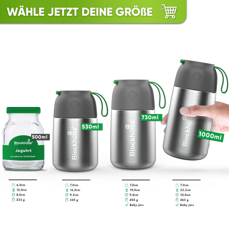 Edelstahl Thermobehälter mit Anti - Vakuum Stöpsel - Blockhütte - BH0024